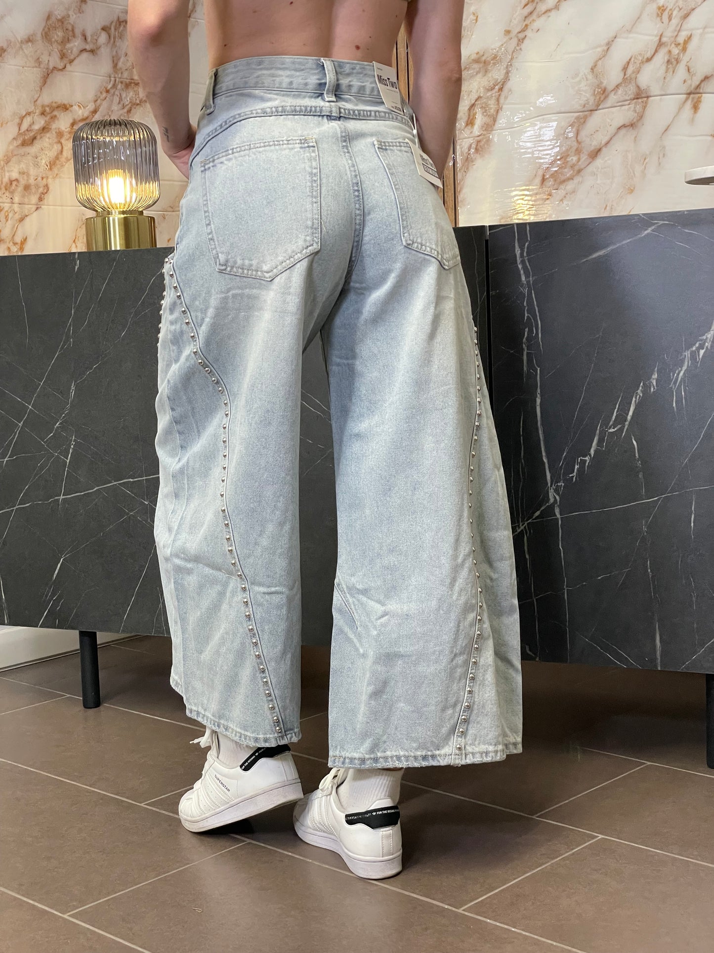 Jeans Hip Hop Borchiato