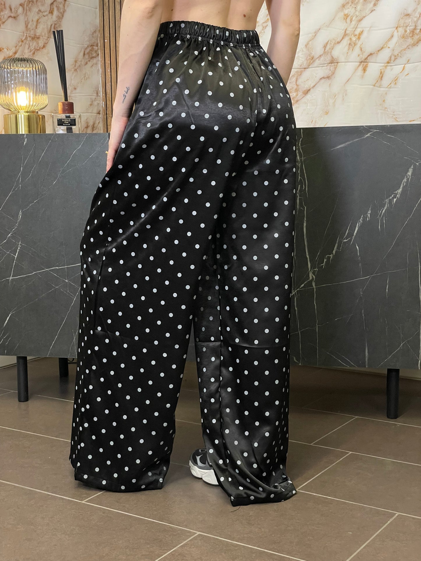 Pantalone Satin a Pois
