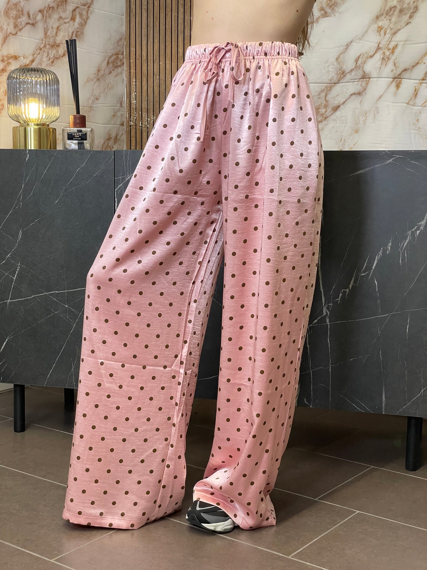 Pantalone Satin a Pois