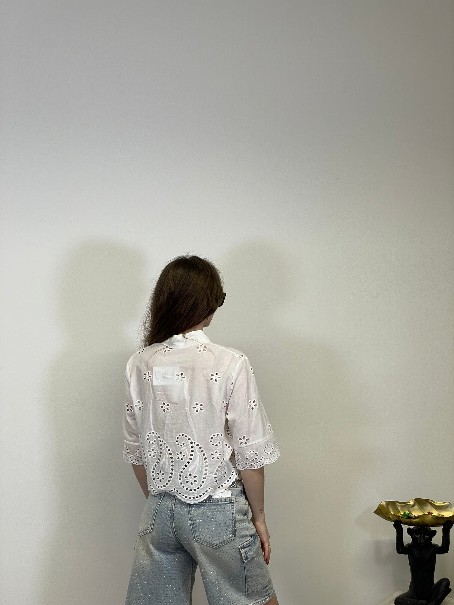 Camicia Crop Sangallo