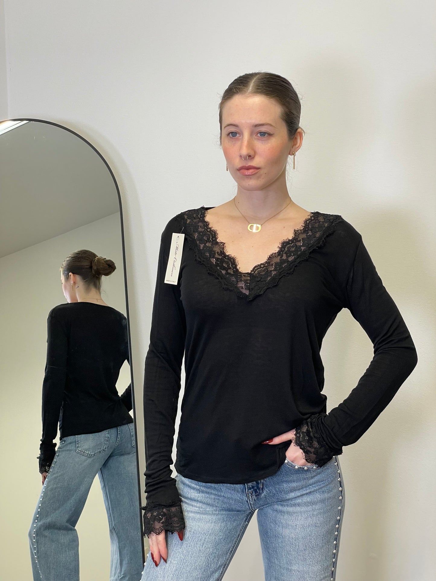 Maglia Cashmere & Pizzo