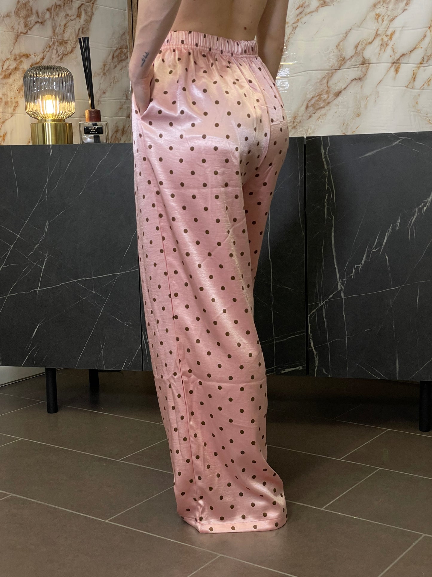 Pantalone Satin a Pois