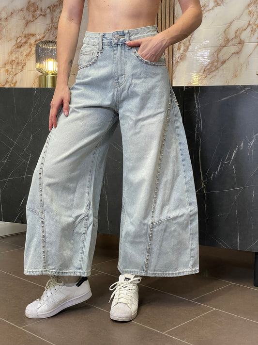 Jeans Hip Hop Borchiato